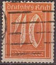 Germany 1922 Numeros 40 Naranja Scott 140